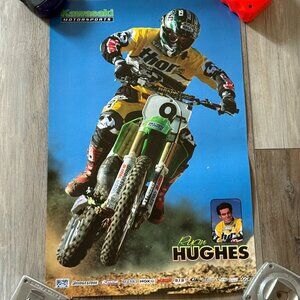 Ryan Hughes Team Kawasaki SX MX poster - vintage